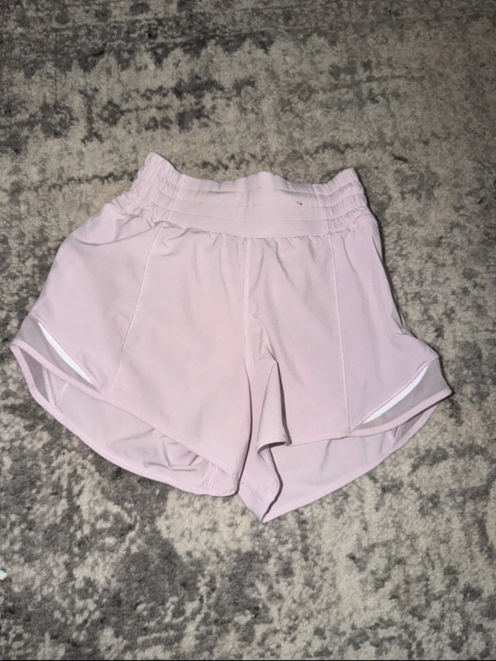 lululemon athletica Light Pink Athletic Shorts Hotty Hot 0